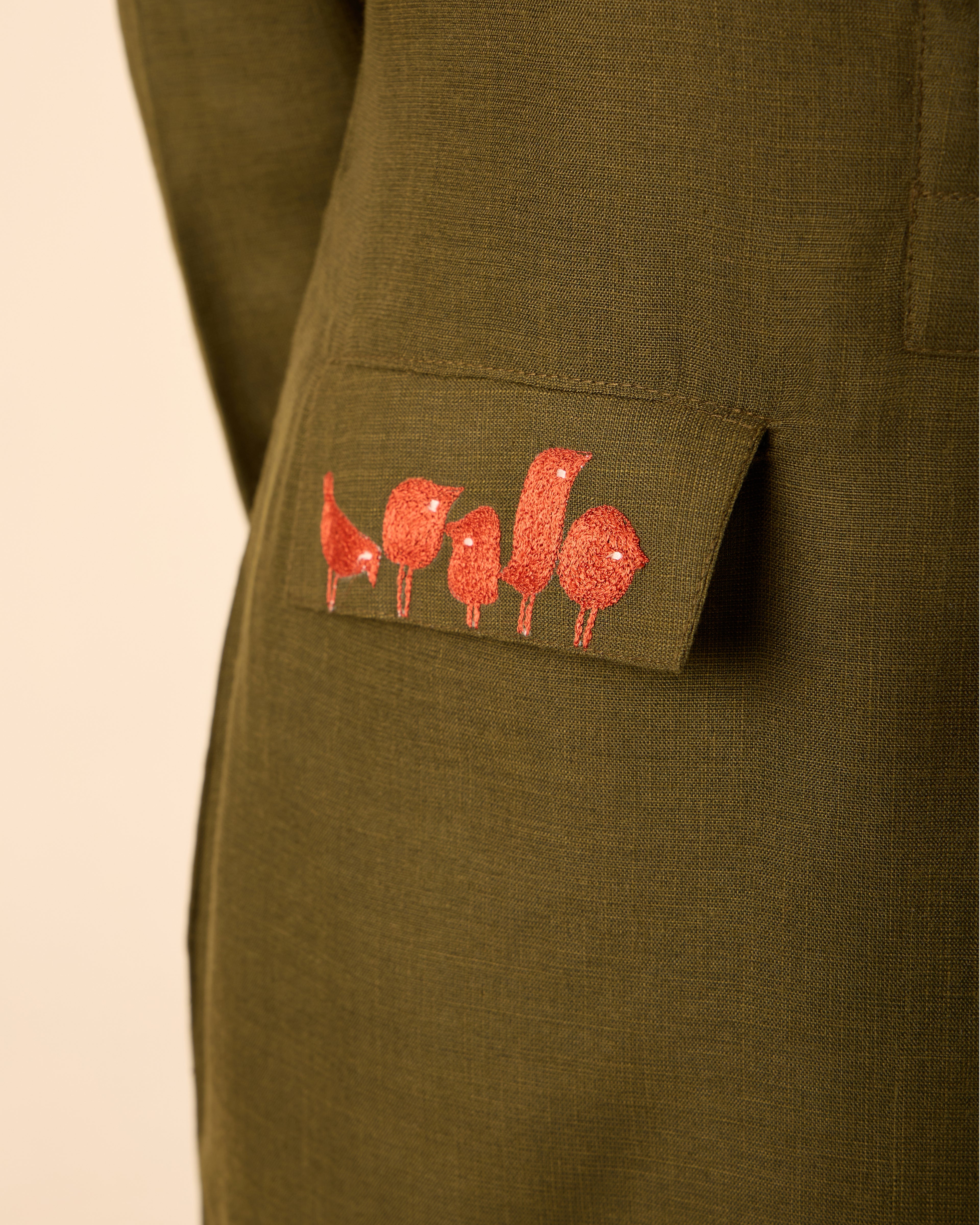 Sambandh- Knee Length Bodycon Dress with Flap Pocket