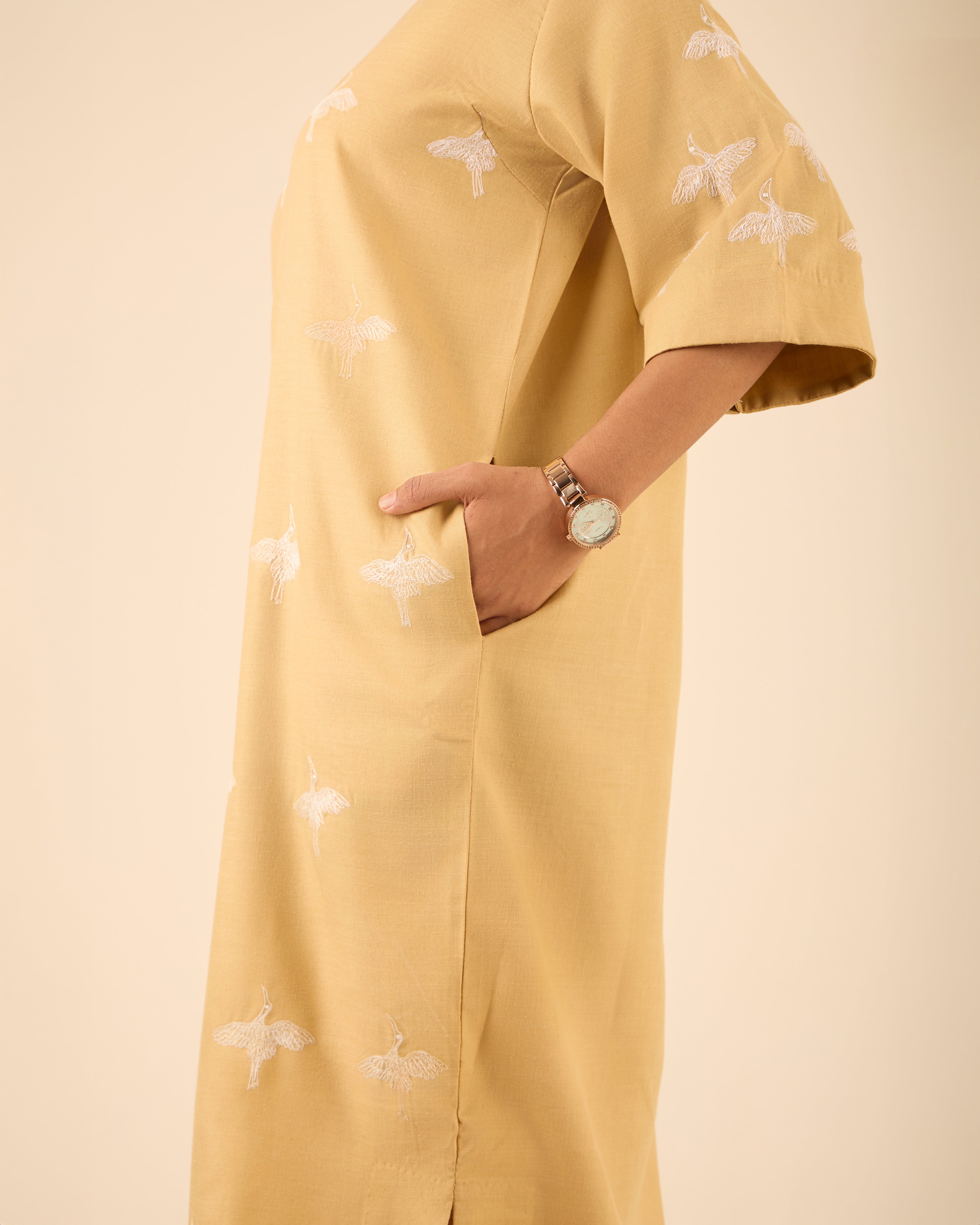 Riwaz- Long Straight Fit Kaftan Dress