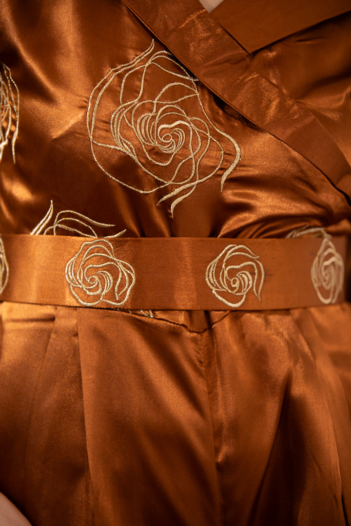 Dhaara- Angrakha Style Embroidered Jumpsuit