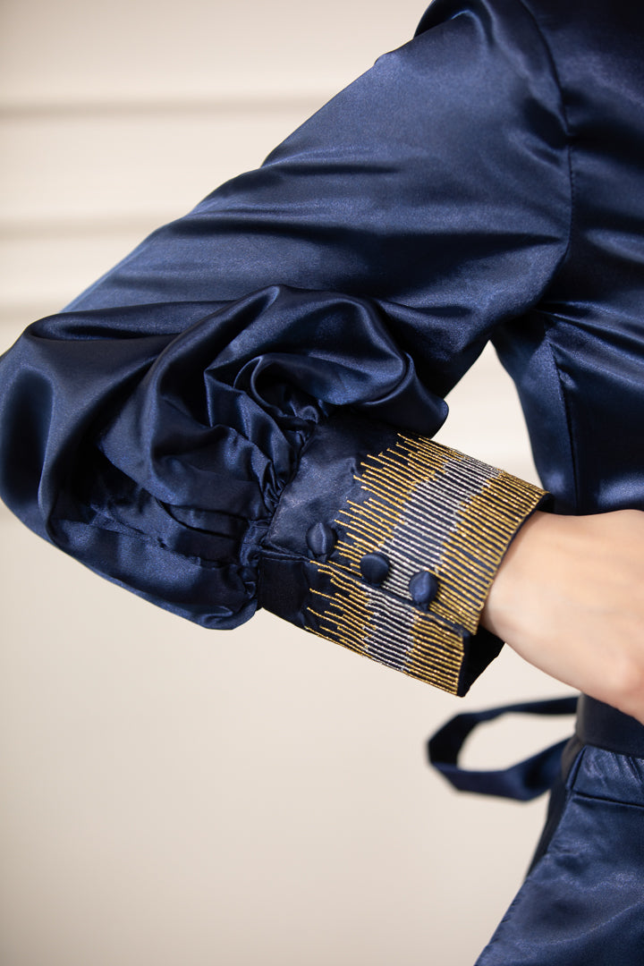 Naad- Angrakha Style Jumpsuit with Belt