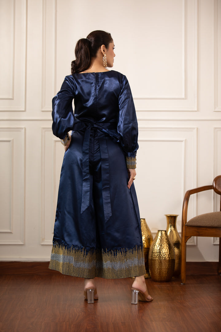 Naad- Angrakha Style Jumpsuit with Belt