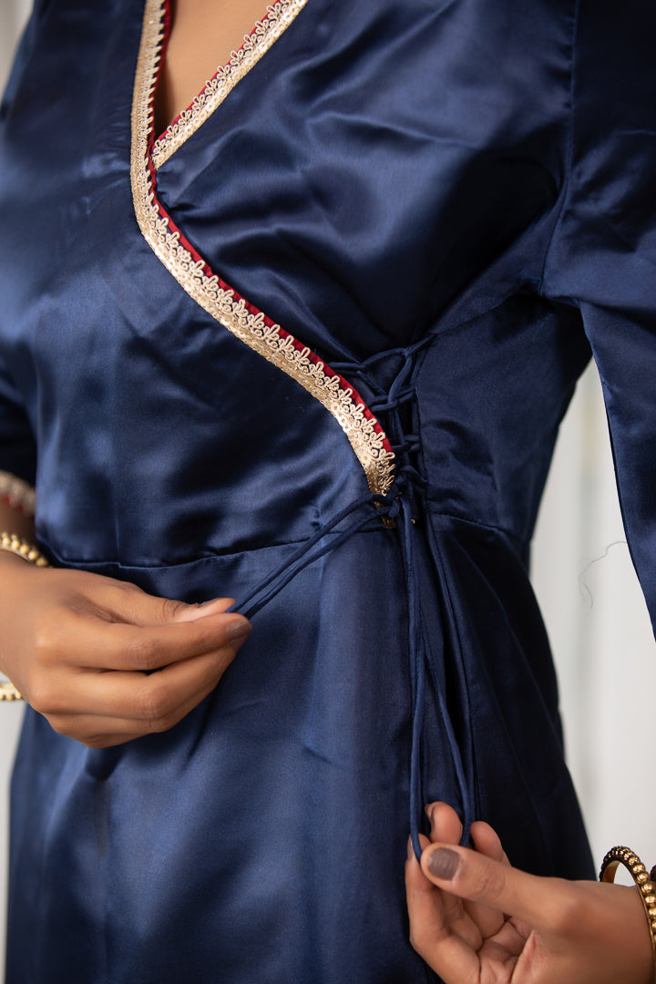 Raqs- Angrakha A-Line Kurta Set with Palazzo