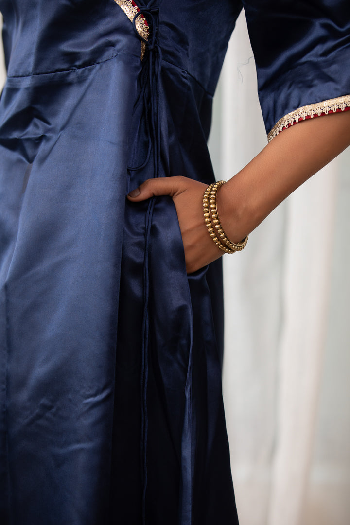 Raqs- Angrakha A-Line Kurta Set with Palazzo