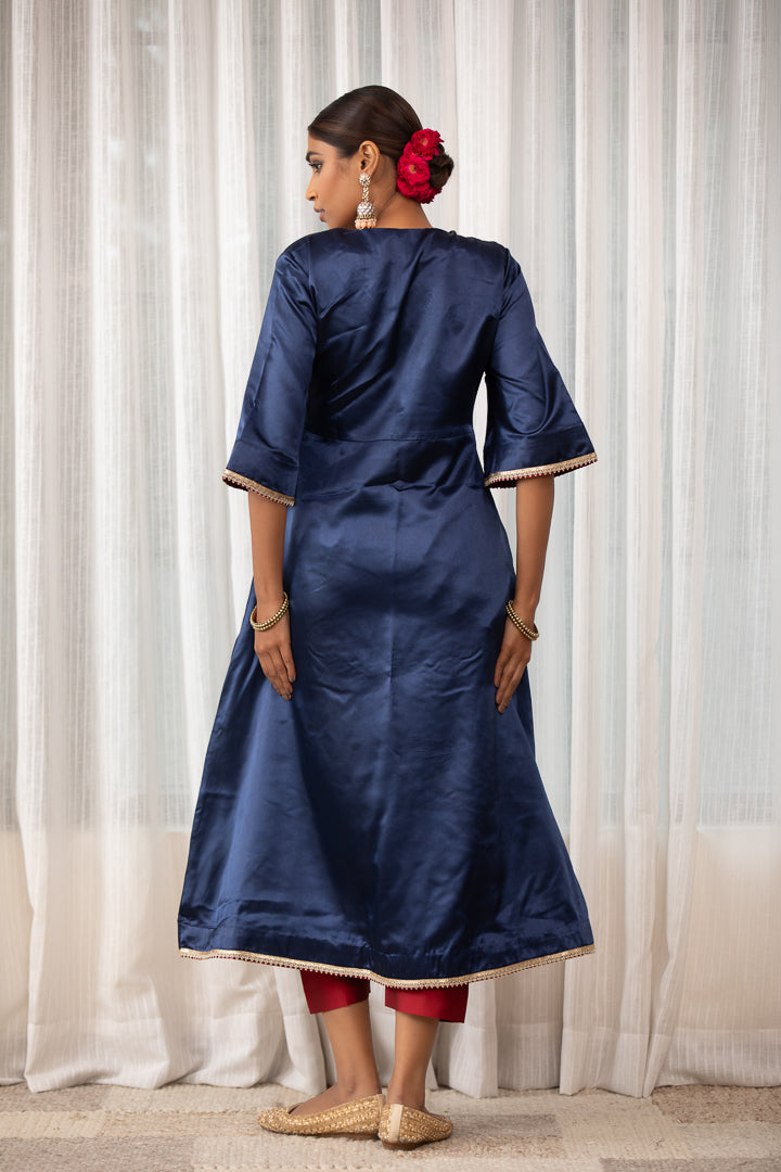 Raqs- Angrakha A-Line Kurta Set with Palazzo