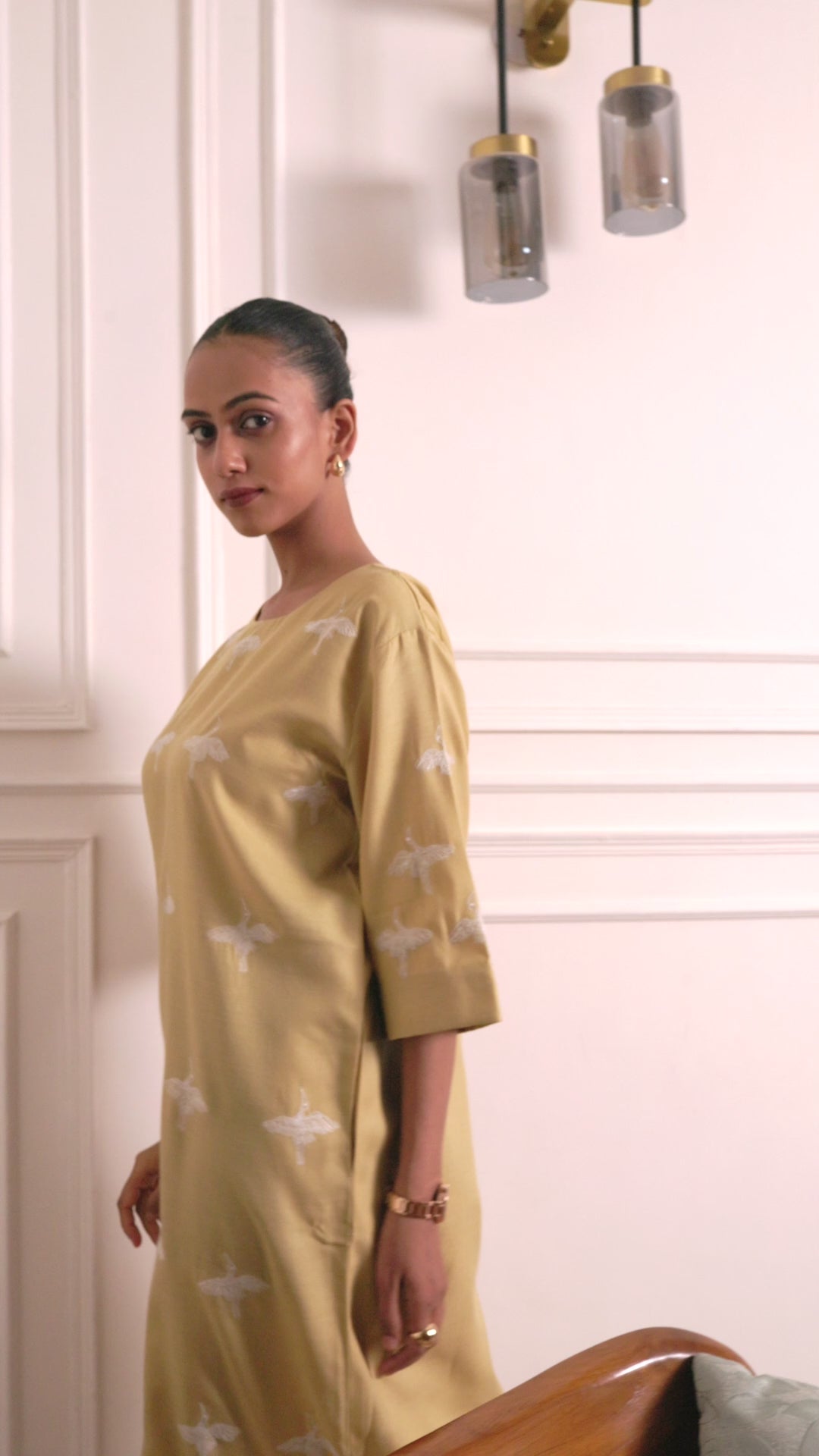 Riwaz- Long Straight Fit Kaftan Dress